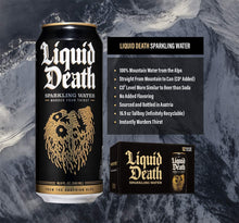 Load image into Gallery viewer, Liquid Death Sparkling Water, 16.9oz (Pack of 12)
