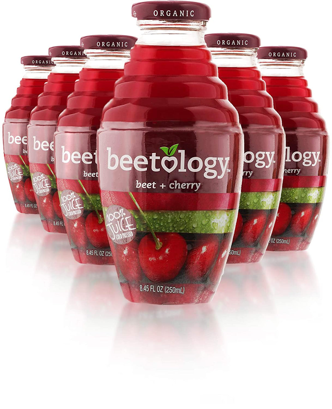 Beetology 100% Organic Cold Pressed Juice, Beet & Cherry, 8.45oz (Pack of 6)