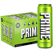 Load image into Gallery viewer, PRIME Energy Drink, Lemon Lime, 12oz (Pack of 12)
