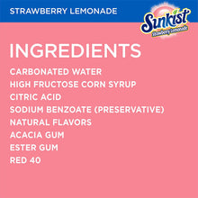 Load image into Gallery viewer, Sunkist Soda, Strawberry Lemonade, 12oz - Multi-Pack
