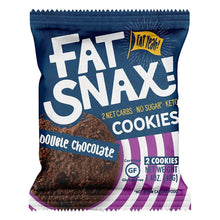 Load image into Gallery viewer, Fat Snax Cookies, Double Chocolate, 1.4oz (Pack of 12) - Oasis Snacks
