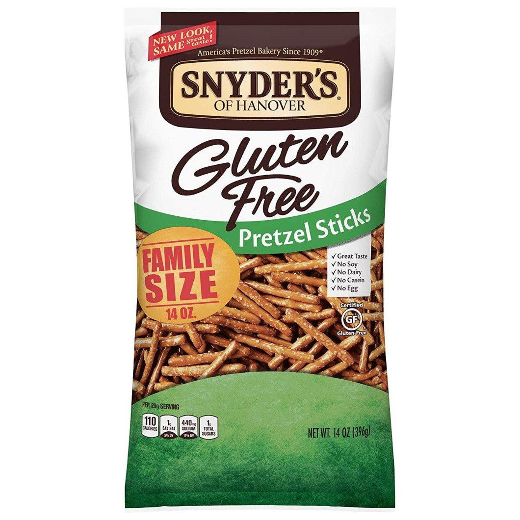 Snyder's of Hanover Gluten Free Pretzel Sticks, 14 Ounce (Pack of 12) - Oasis Snacks