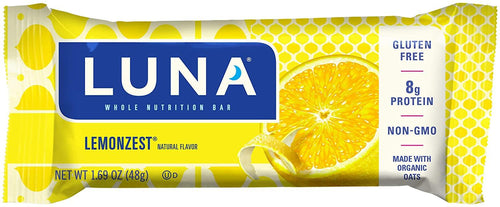Luna Bar, Lemon Zest, 1.69oz (Pack of 15) - Oasis Snacks