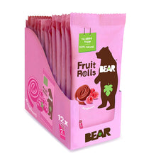 Load image into Gallery viewer, BEAR Real Fruit Snack Rolls, Raspberry, 0.7oz (Pack of 12)
