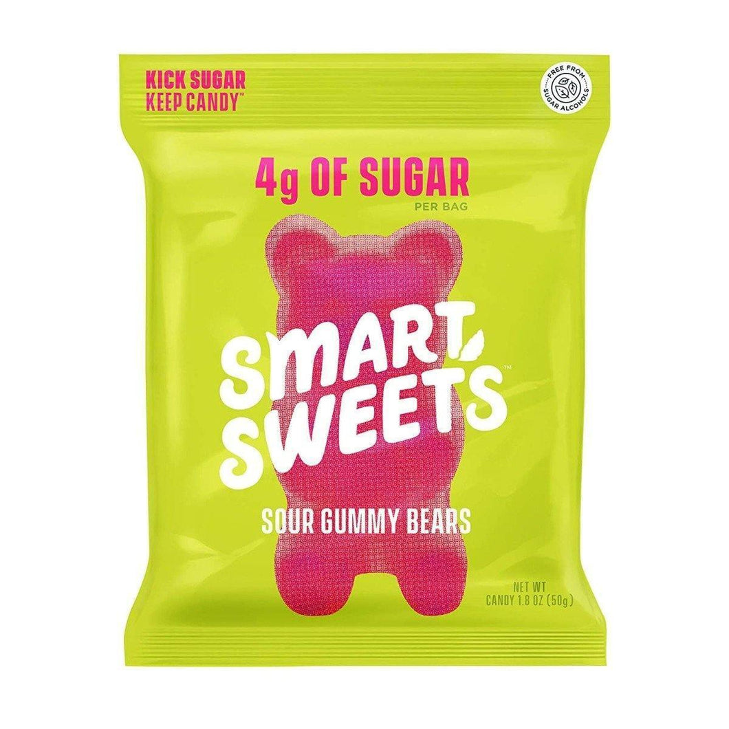 Smart Sweets Candy, Sour Gummy Bears, 1.8oz - Multi Pack - Oasis Snacks