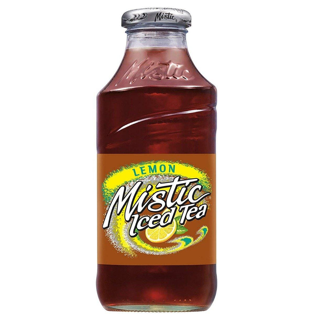 Mistic Fruit Drink, Lemon Iced Tea, 16 oz (Pack of 12) - Oasis Snacks