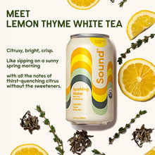Load image into Gallery viewer, Sound Sparkling Water, Lemon with Thyme &amp; White Tea, 12oz (Pack of 12)
