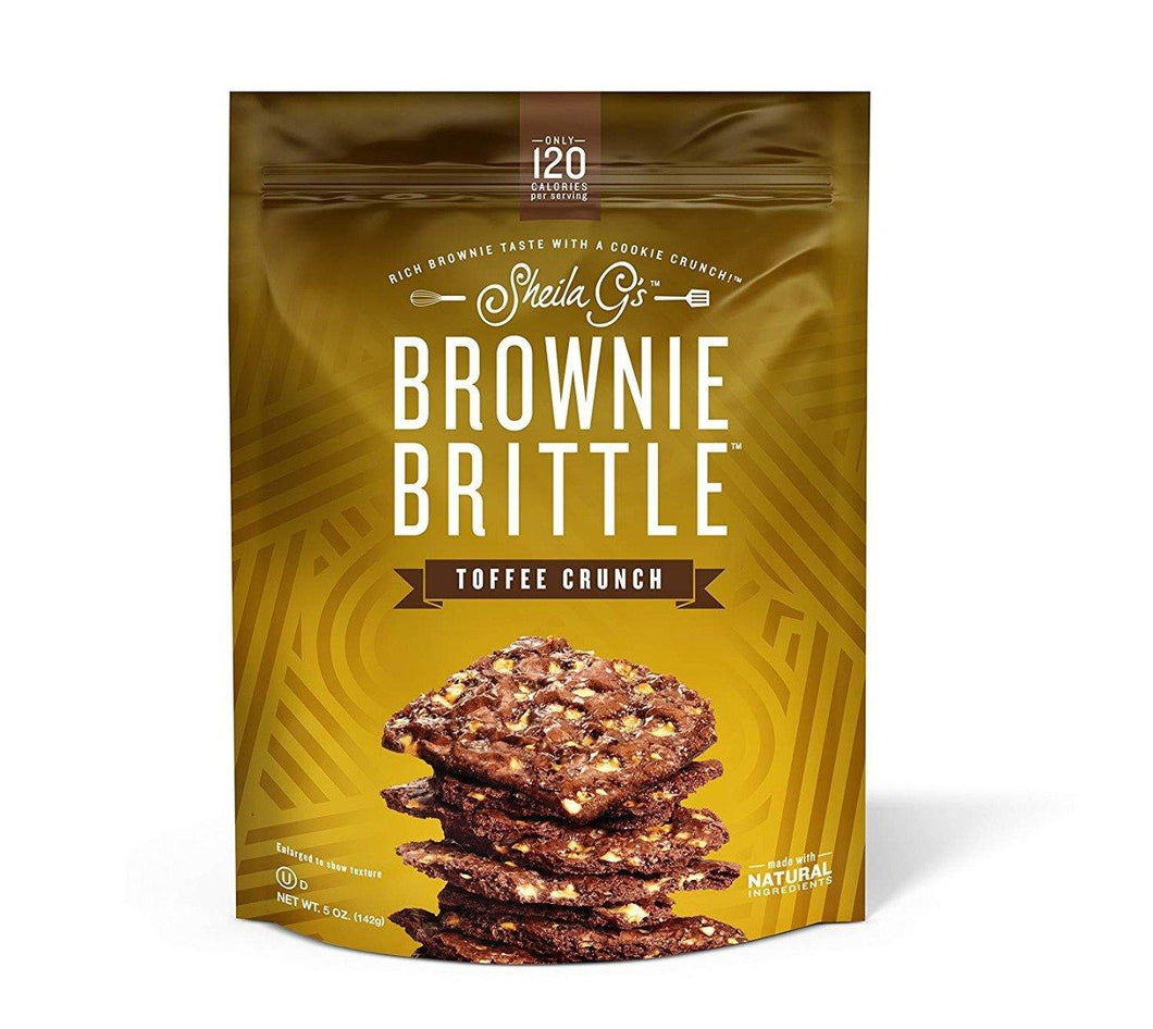 Sheila G's Brownie Brittle, Toffee, 5 Oz Bag (Pack of 12) - Oasis Snacks