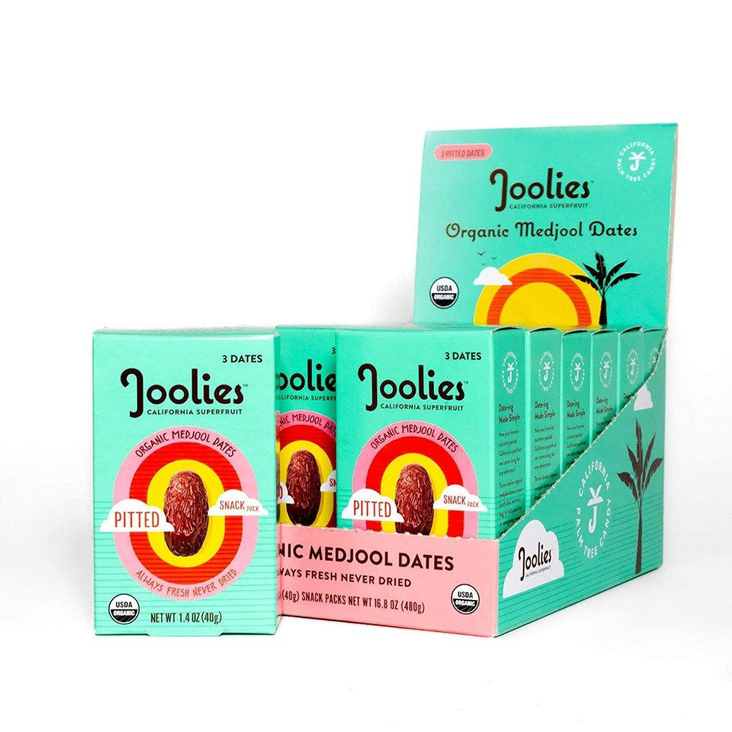 Joolies Organic Medjool Dates, 3 Pitted Dates, 1.4oz Snack Pack (Pack of 12) - Oasis Snacks
