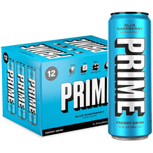 Load image into Gallery viewer, PRIME Energy Drink, Blue Raspberry, 12oz (Pack of 12)
