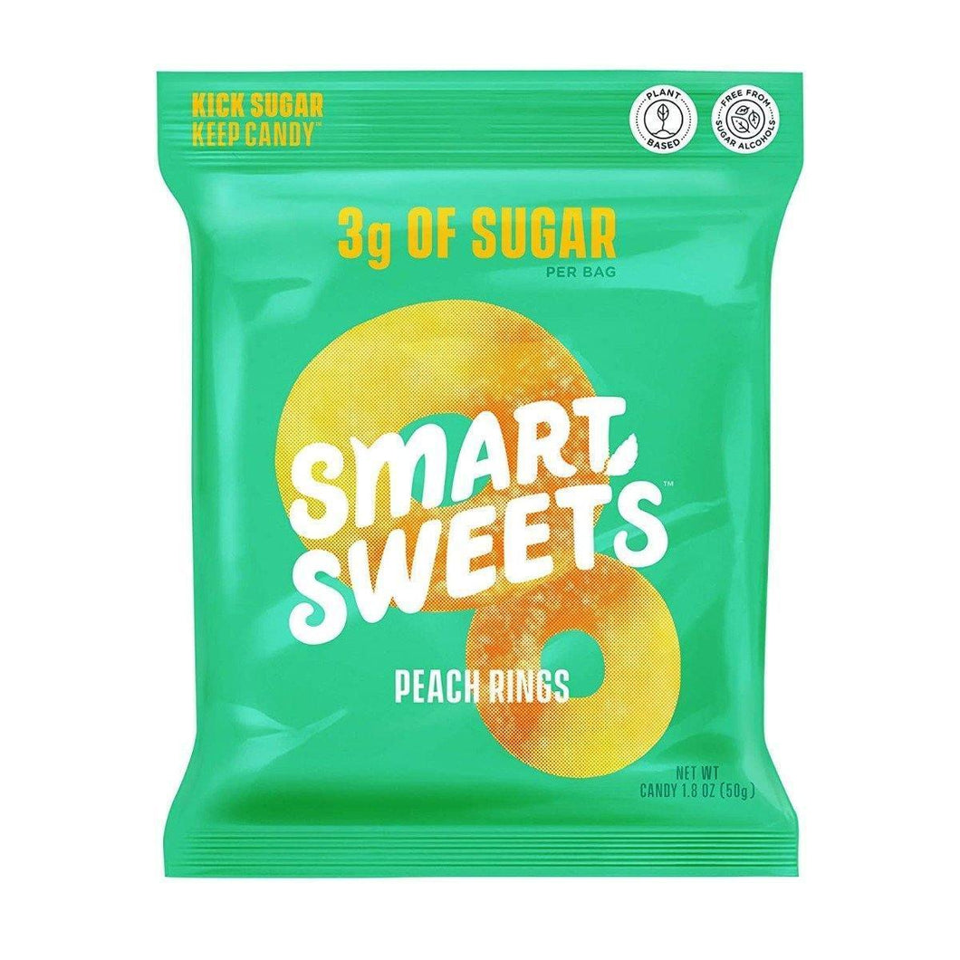 Smart Sweets Candy, Peach Rings, 1.8oz - Multi Pack - Oasis Snacks