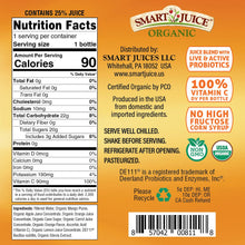 Load image into Gallery viewer, Smart Juice Organic Probiotic Beverage, Mango Orange, 16oz (Pack of 12)
