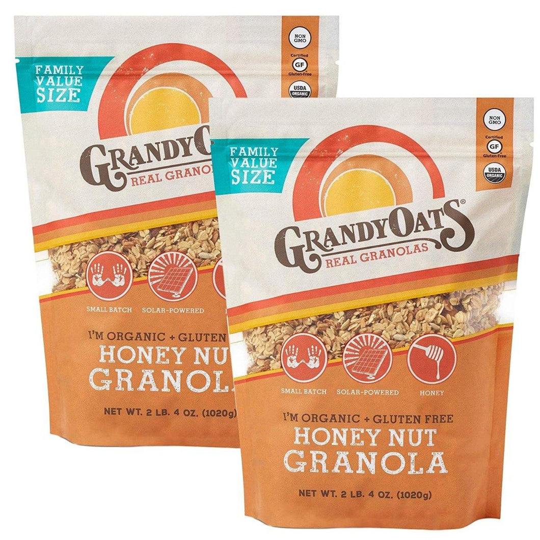 GrandyOats Granola, Honey Nut, 36oz (Pack of 2) - Oasis Snacks