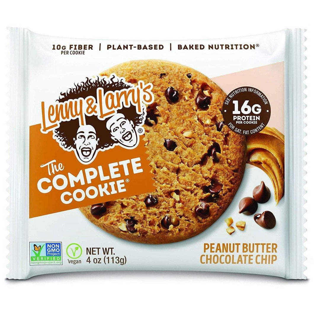 Lenny & Larry's The Complete Cookie, Peanut Butter Chocolate Chip, 4oz (Pack of 12) - Oasis Snacks