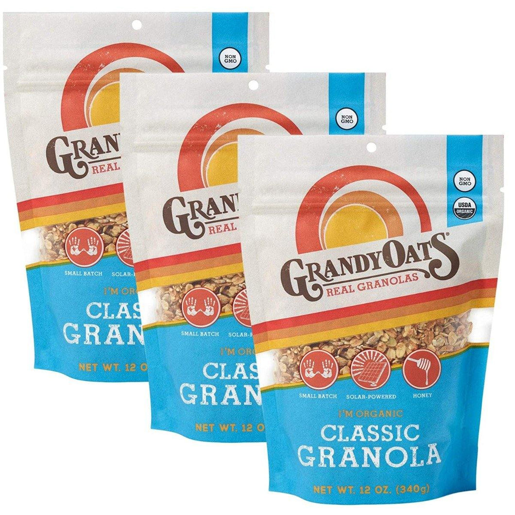 GrandyOats Granola, Classic, 12oz (Pack of 3) - Oasis Snacks