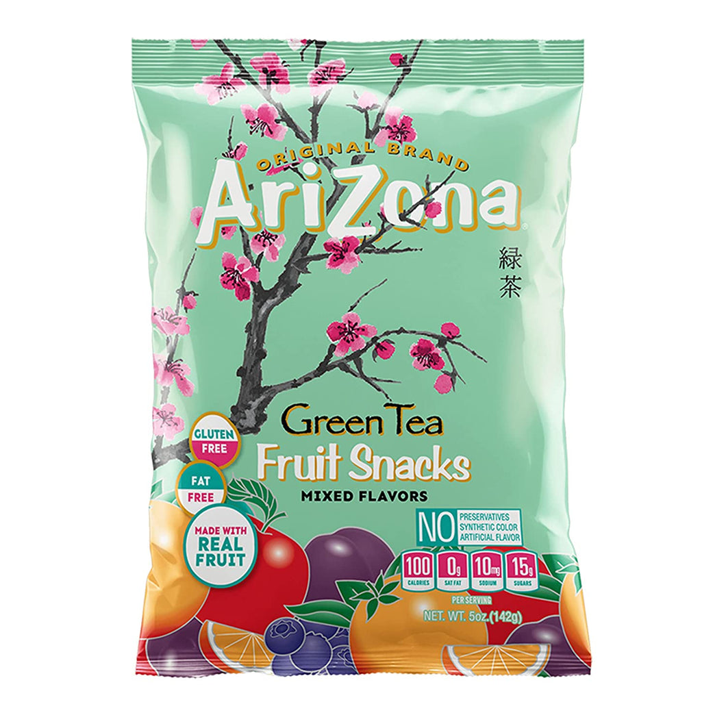Arizona Fruit Snacks, Green Tea, 5oz (Pack of 12)