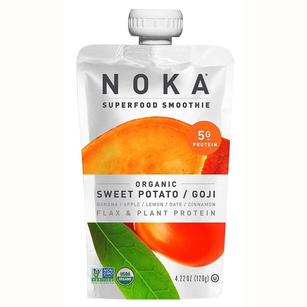 Noka Superfood Smoothie, Sweet Potato Goji, 4.2oz (Pack of 6) - Oasis Snacks