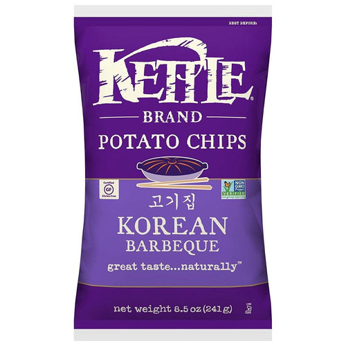 Kettle Brand Potato Chips, Korean Barbeque, 8.5 Ounce (Pack of 12) - Oasis Snacks