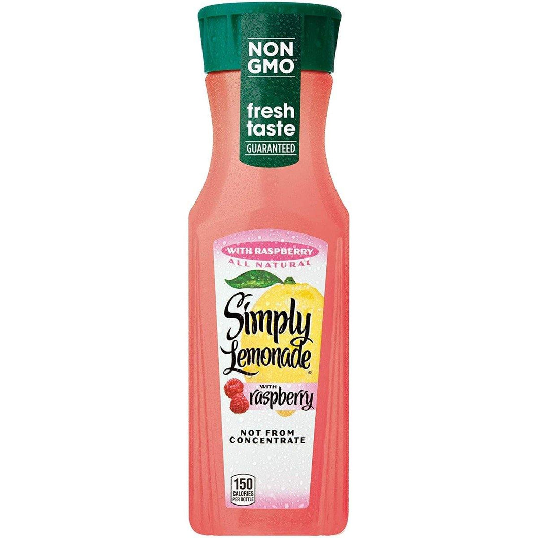 Simply Juices, Lemonade with Raspberry, 11.5oz (Pack of 12) - Oasis Snacks