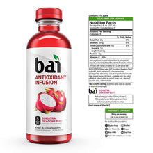 Load image into Gallery viewer, Bai Flavored Water, Sumatra Dragonfruit, Antioxidant Infused Drinks, 18 fl oz (Pack of 12) - Oasis Snacks
