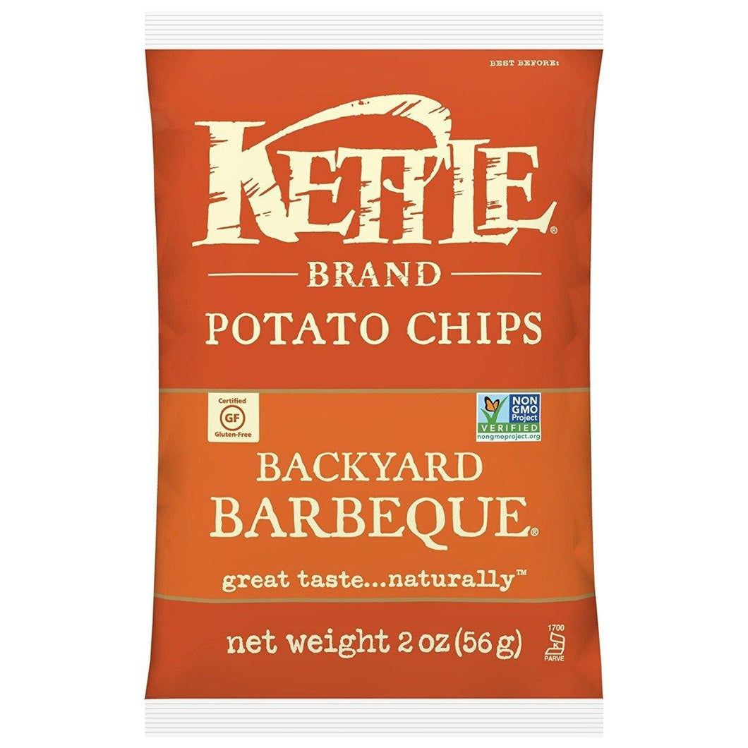 Kettle Brand Potato Chips, Backyard Barbeque, 2 Ounces (Pack of 24) - Oasis Snacks