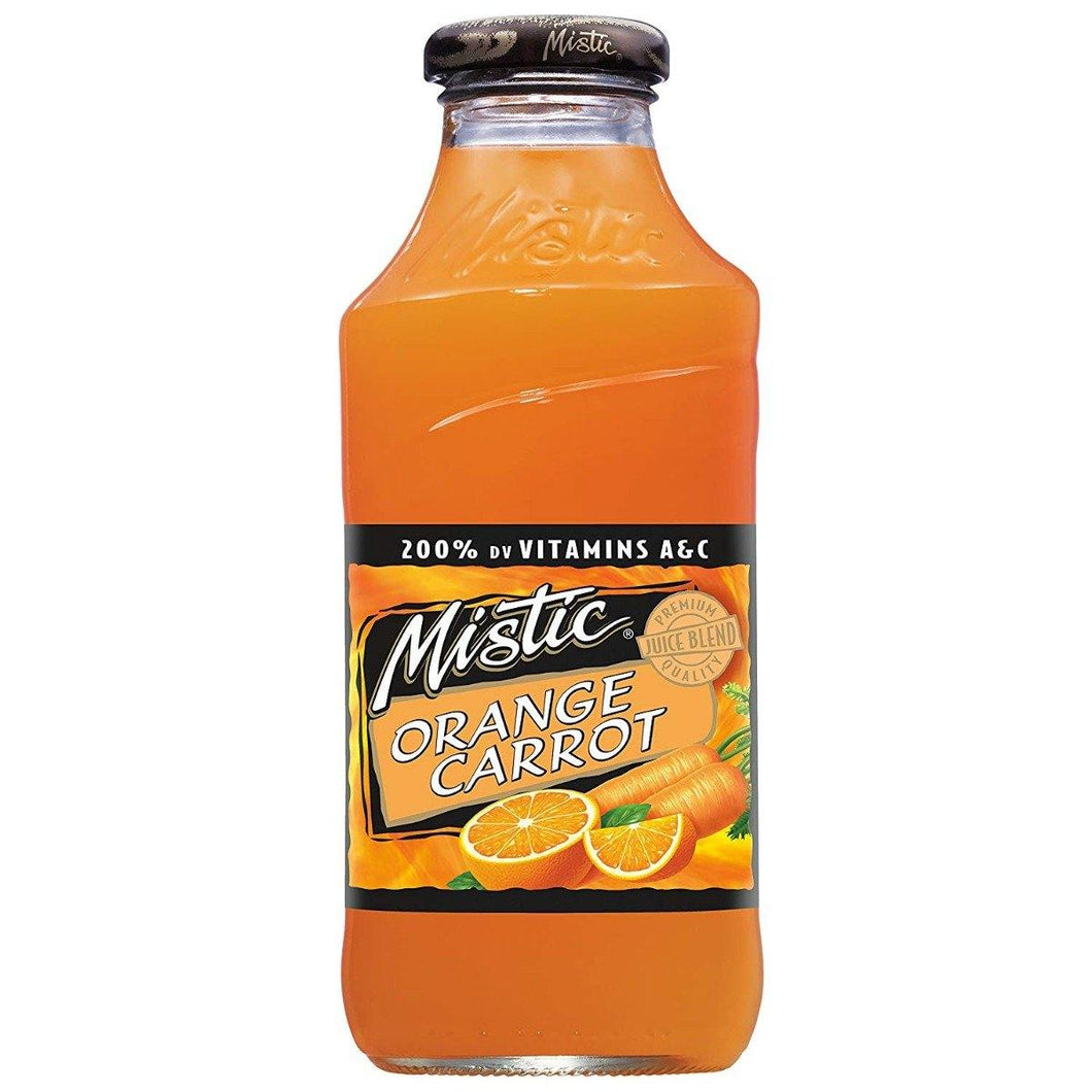 Mistic Fruit Drink, Orange Carrot, 16 oz (Pack of 12) - Oasis Snacks