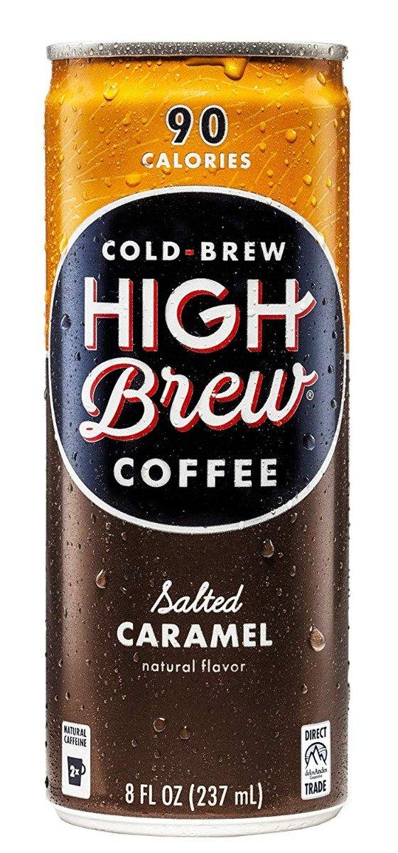 High Brew Coffee, Salted Caramel, 8 Fl Oz (Pack of 12) - Oasis Snacks
