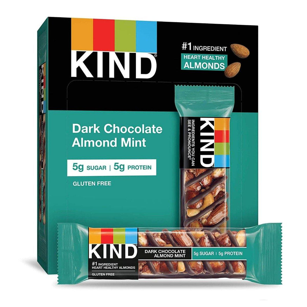 KIND Bars, Dark Chocolate Almond Mint, 1.4oz (Pack of 12) - Oasis Snacks