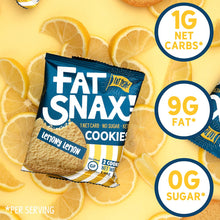 Load image into Gallery viewer, Fat Snax Cookies, Lemony Lemon, 1.4oz (Pack of 12)
