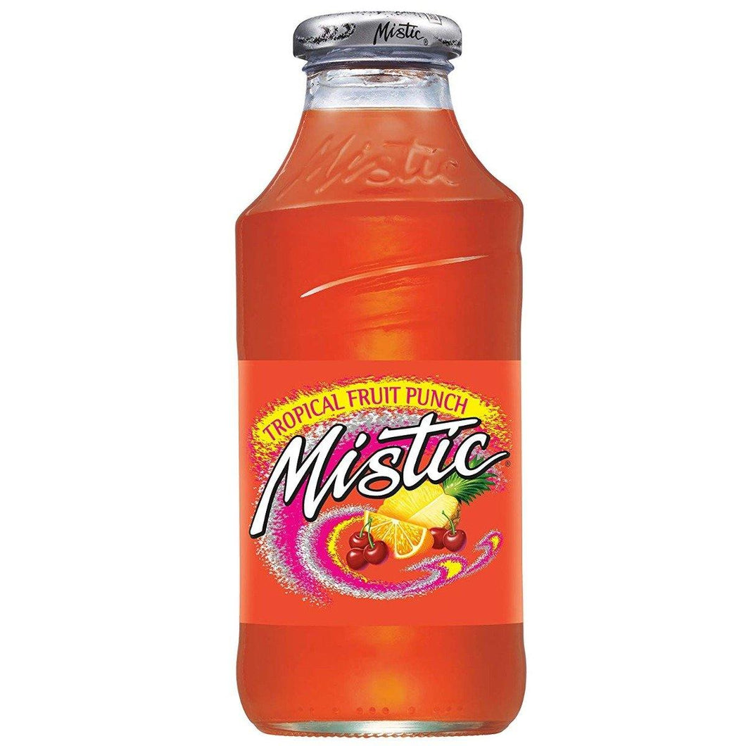 Mistic Fruit Drink, Tropical Fruit Punch, 16 oz (Pack of 12) - Oasis Snacks