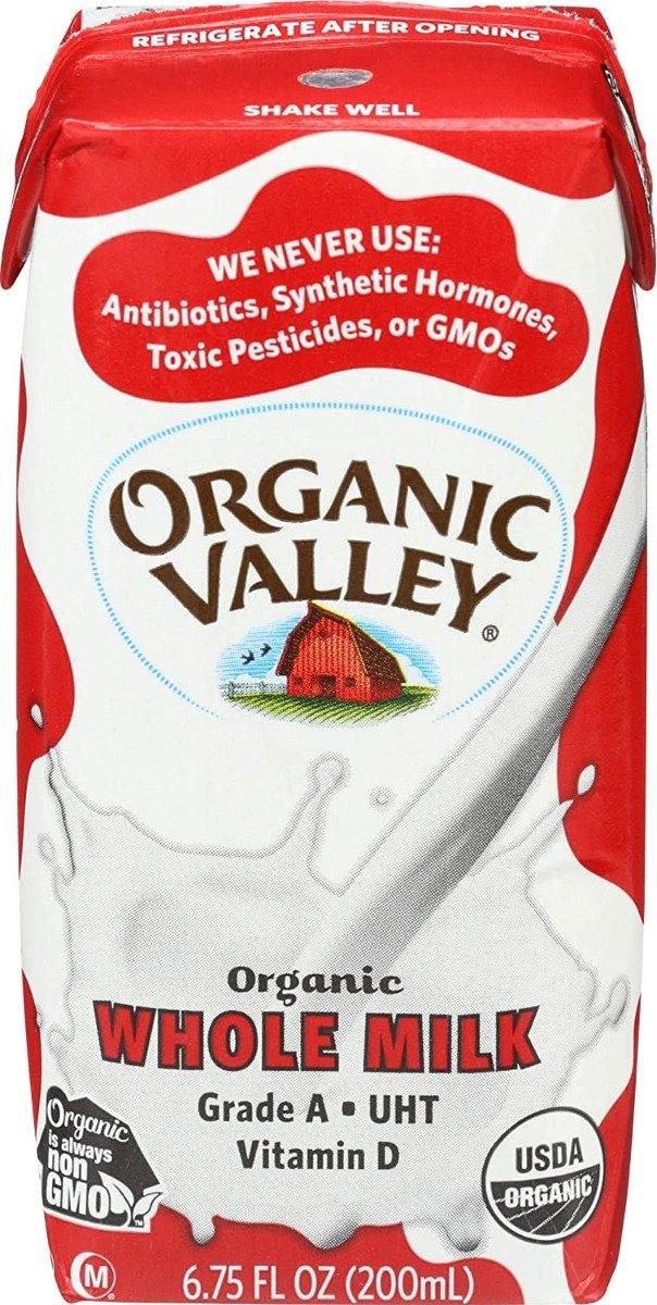 Organic Valley Whole Milk, 6.75oz (Pack of 12) - Oasis Snacks