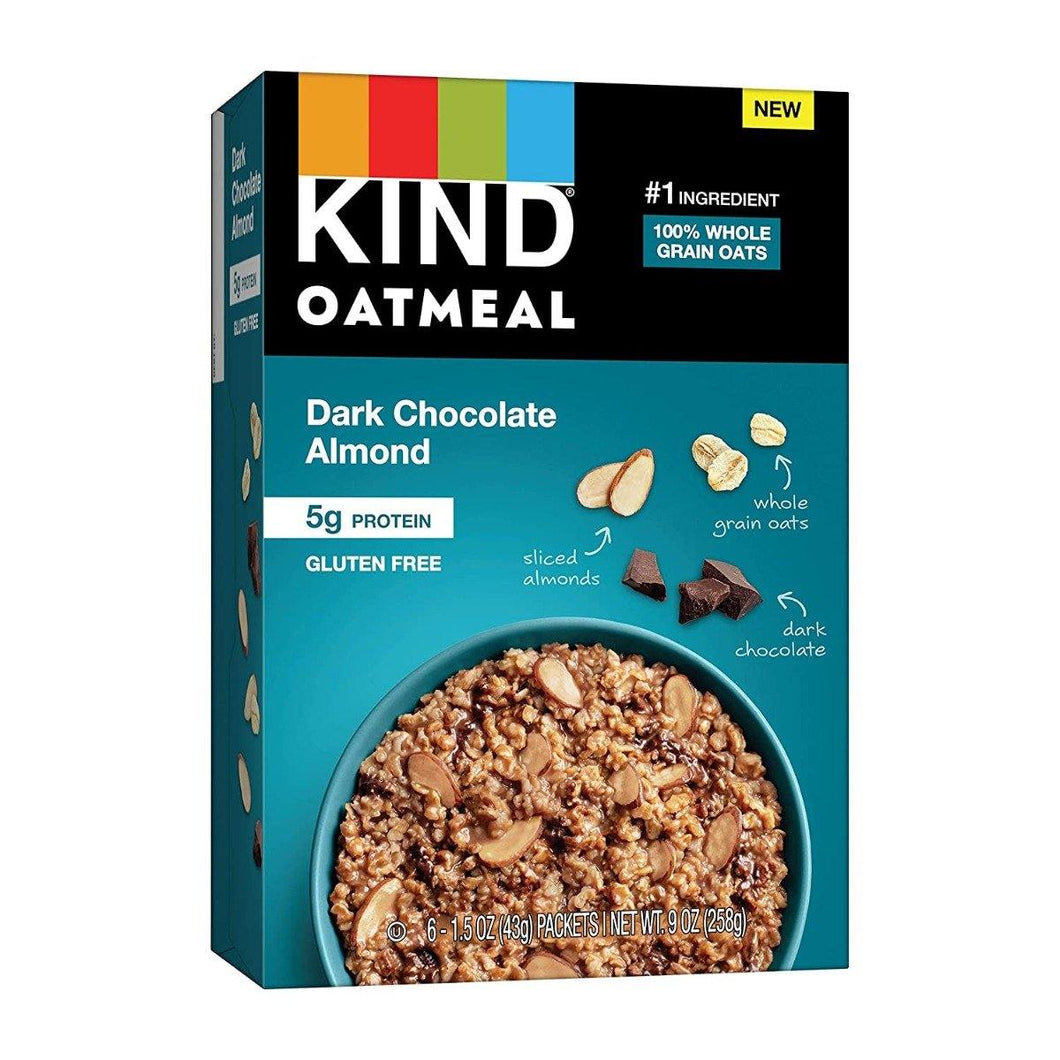 KIND Oatmeal, Dark Chocolate Almond, 9oz (Pack of 5) - Oasis Snacks