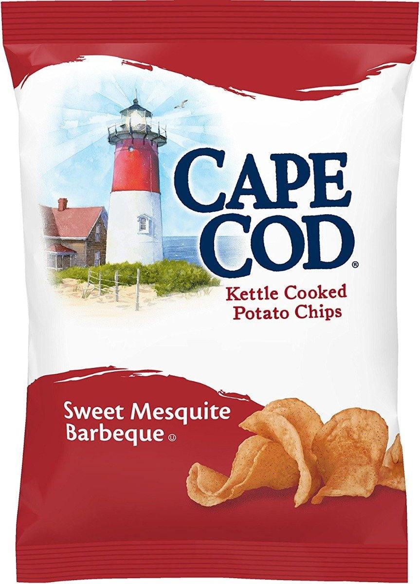 Cape Cod Kettle Chips, Sweet Mesquite BBQ, 8 oz (Pack of 12) - Oasis Snacks