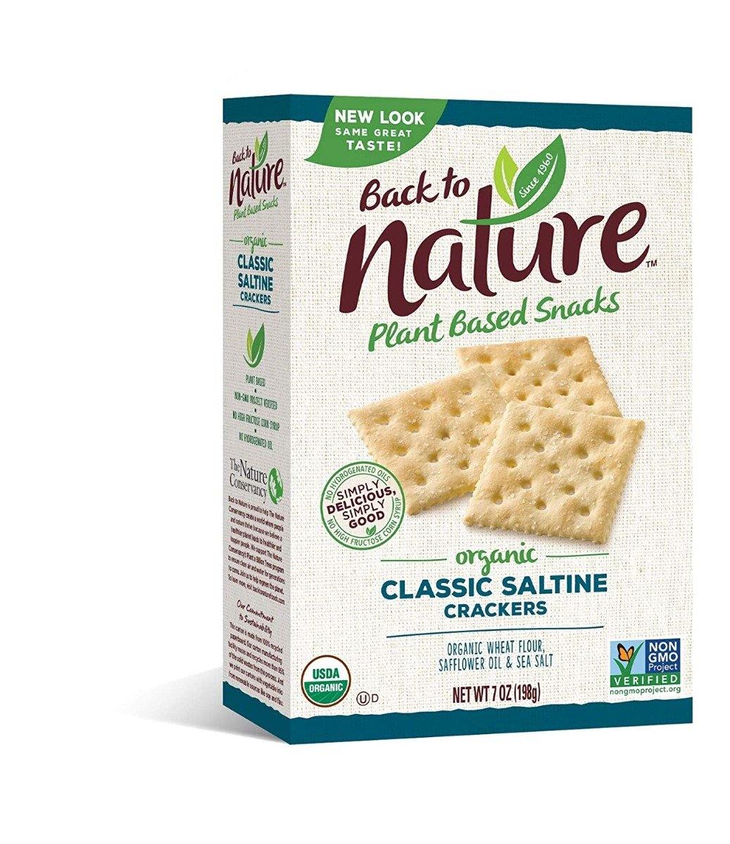 Back to Nature Crackers, Classic Saltine, 7oz (Pack of 6) - Oasis Snacks