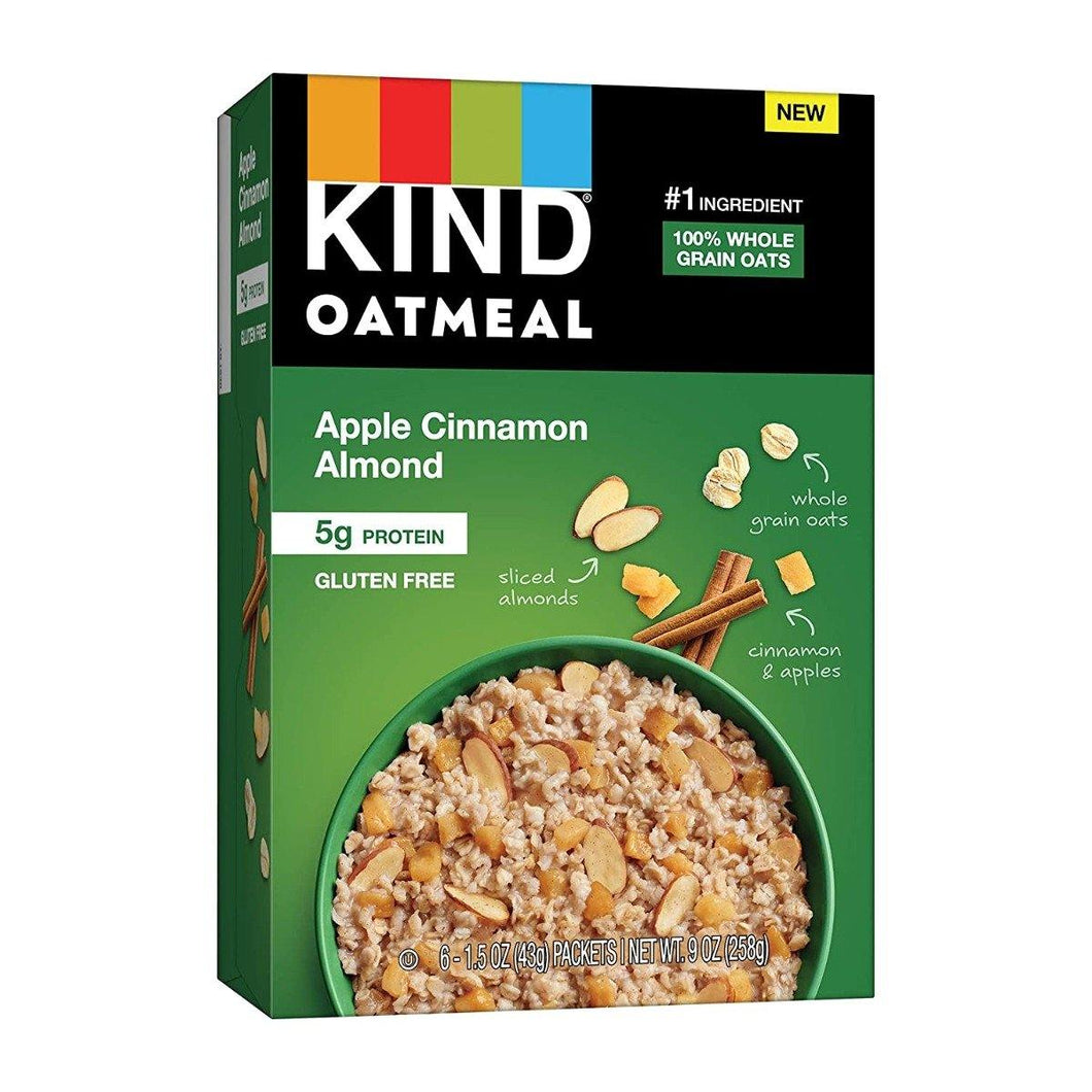 KIND Oatmeal, Apple Cinnamon Almond, 9oz (Pack of 5) - Oasis Snacks
