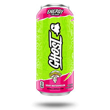Load image into Gallery viewer, Ghost Energy Drink, WarHeads Sour Watermelon, 16oz (Pack of 12)
