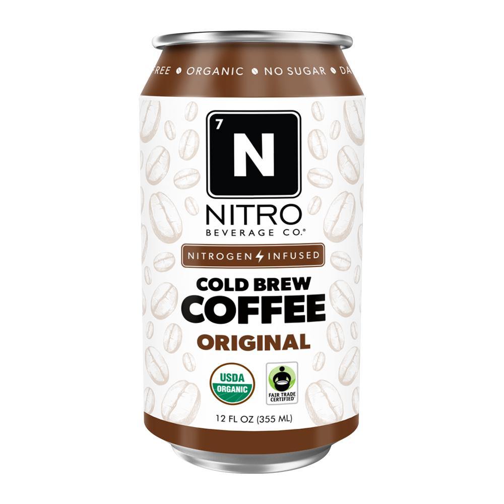 Nitro Beverage Co. Nitrogen Infused Cold Brew Coffee, Original, 12oz (Pack of 12) - Oasis Snacks