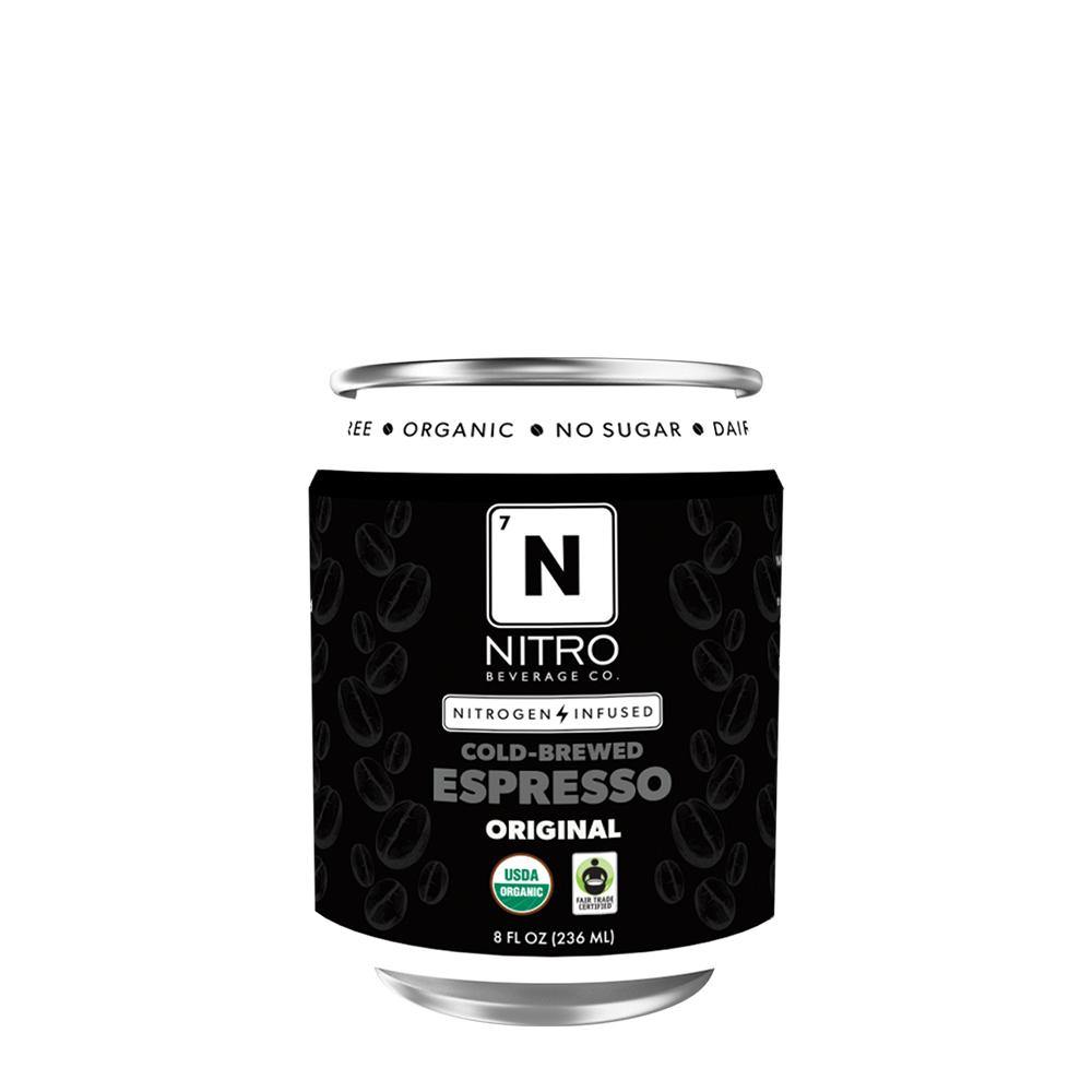 Nitro Beverage Co. Nitrogen Infused Cold Brew Espresso 8oz (Pack of 12) - Oasis Snacks