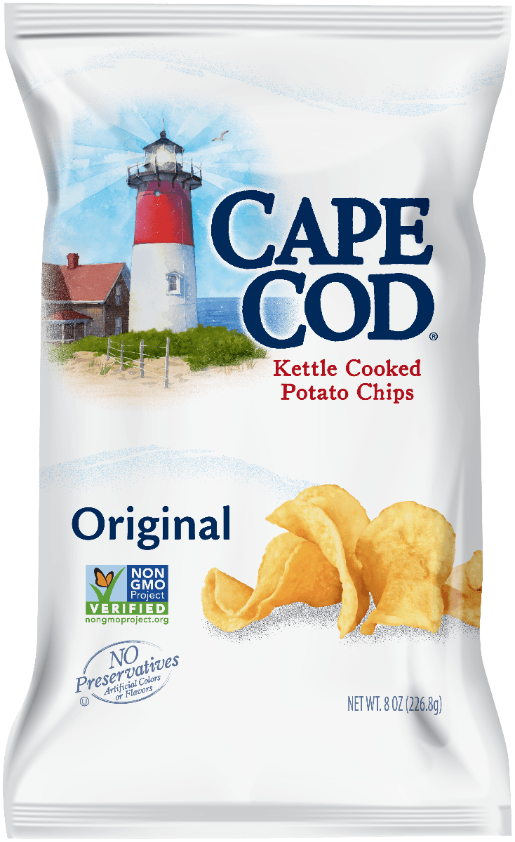 Cape Cod Original Salted Kettle Chips, 8 Ounce (Pack of 12) - Oasis Snacks