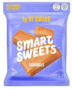 Smart Sweets Candy, Caramels 1.8oz (Pack of 12)