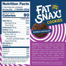 Load image into Gallery viewer, Fat Snax Cookies, Double Chocolate, 1.4oz (Pack of 12)
