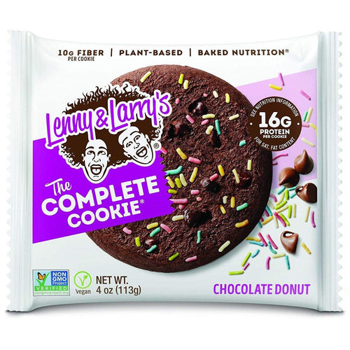 Lenny & Larry's The Complete Cookie, Chocolate Donut, 4oz (Pack of 12) - Oasis Snacks