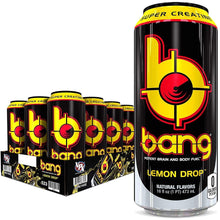Load image into Gallery viewer, BANG Energy Drink, Lemon Drop, 16oz Cans (Pack of 12) - Oasis Snacks
