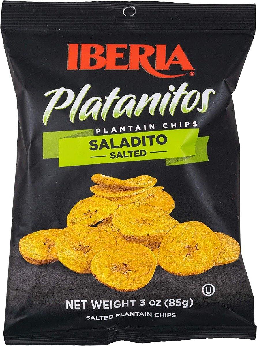 Iberia Lightly Salted Plantain Chips, Saladito, 3 oz (Pack of 24) - Oasis Snacks