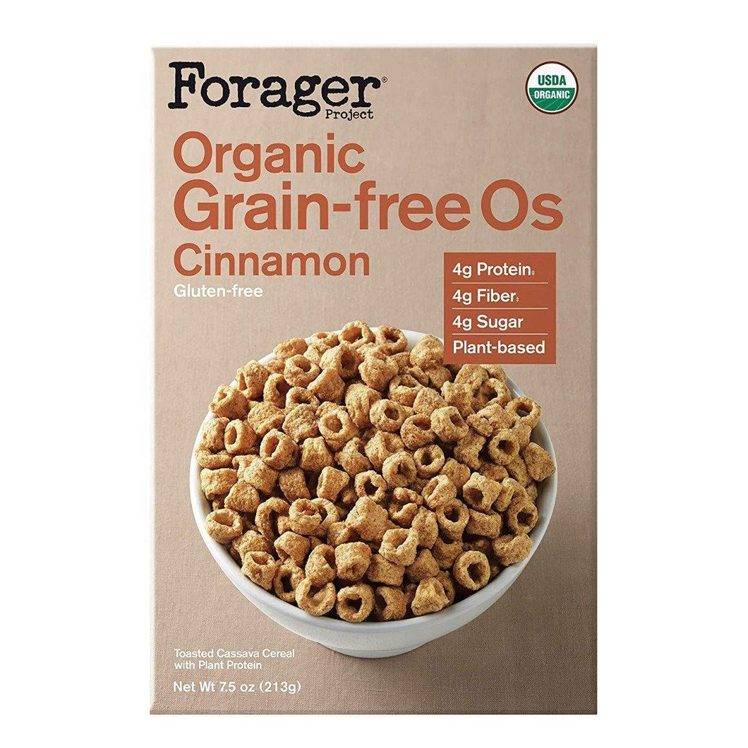 Forager Project, Organic Grain-Free Gluten-Free Cinnamon Cereal, 8 Ounce - Oasis Snacks