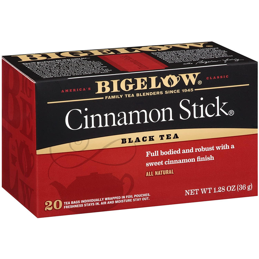 Bigelow Tea Bags, Cinnamon Stick Black Tea, 20-Count Box (Pack of 6) - Oasis Snacks