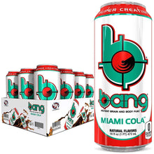 Load image into Gallery viewer, BANG Energy Drink, Miami Cola, 16oz Cans (Pack of 12) - Oasis Snacks
