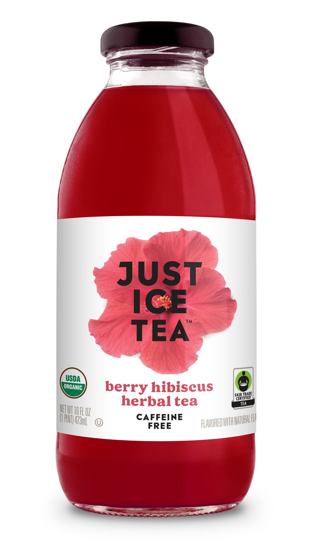 Just Ice Tea, Berry Hibiscus Herbal Tea, 16oz (Pack of 12)