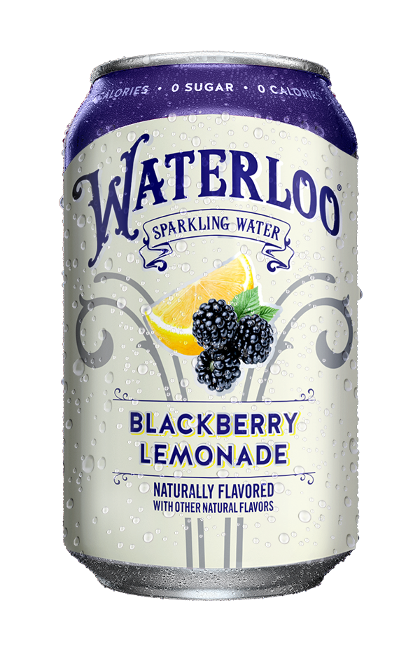 Waterloo Sparkling Water, Blackberry Lemonade, 12oz (Pack of 24)