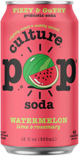 Load image into Gallery viewer, Culture Pop Sparkling Probiotic Soda, Watermelon Lime, 12oz - Multi Pack - Oasis Snacks

